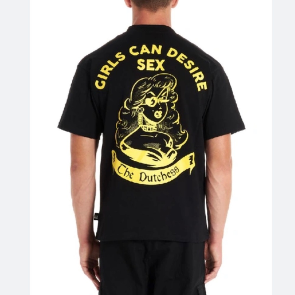 GCDS graphic tee - black sz Large